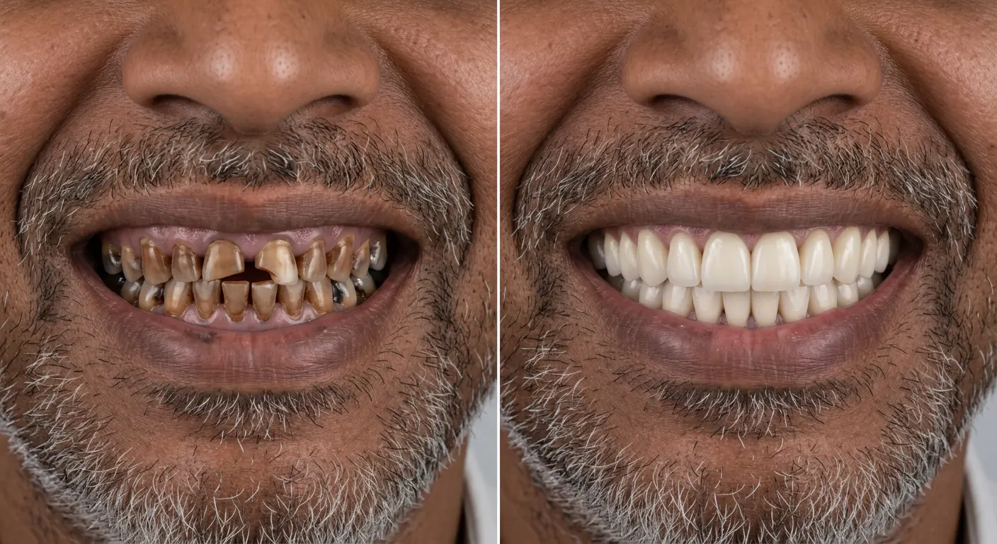 Smile makeover transformation