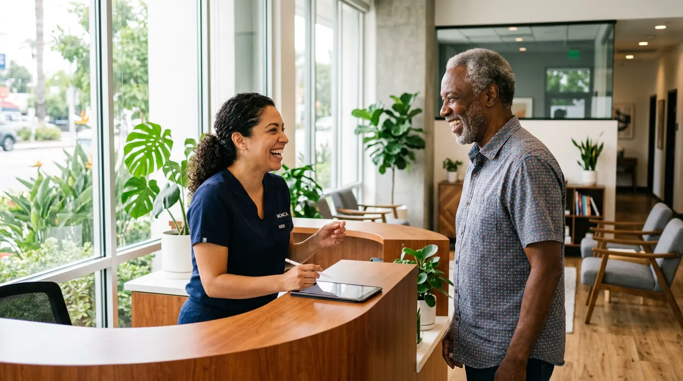 From the front desk to the doctor, a friendly team greets you, reviews your insurance or Medi-Cal, and answers questions before anything begins.